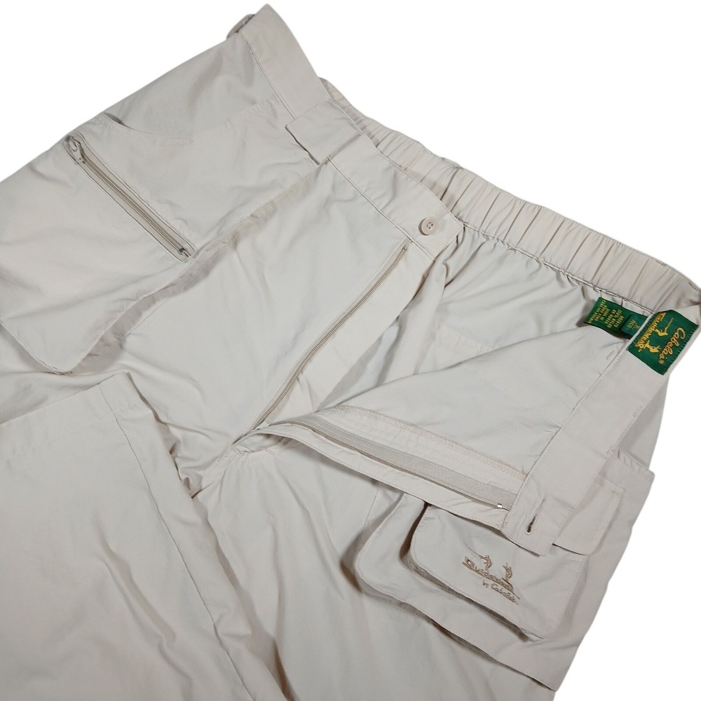 Cabela's Guidewear Convertible Pants Shorts Mens XL Regular Tan Nylon 8485 - Picture 3 of 7
